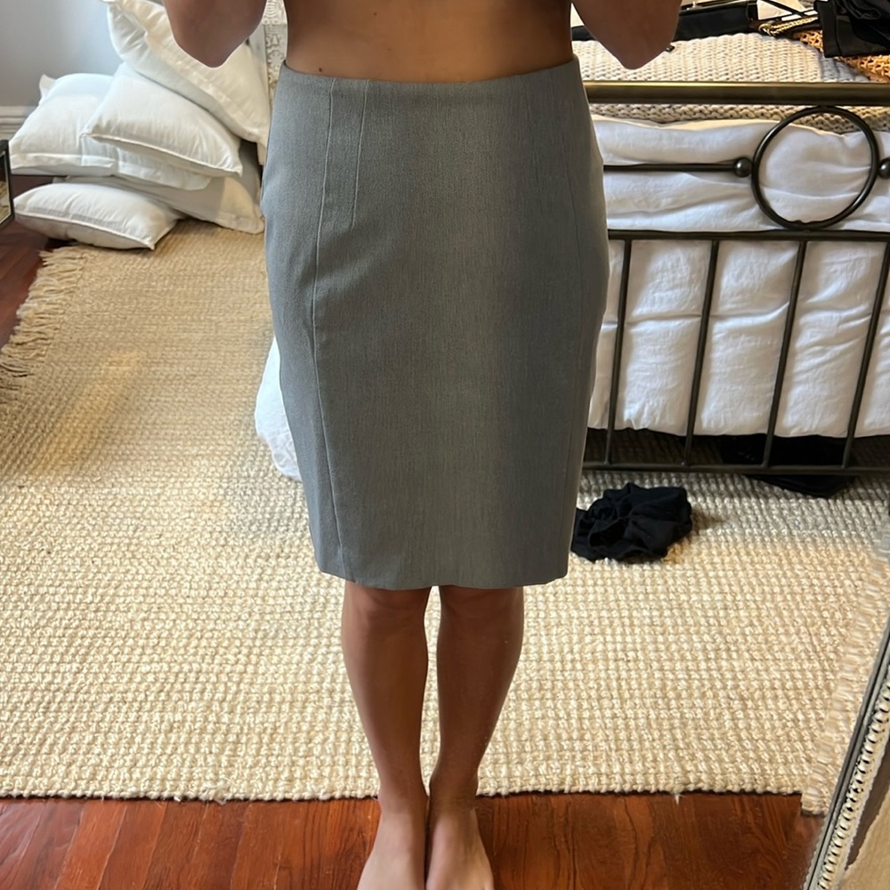 Express Light Blue Business Casual Pencil Skirt for Work